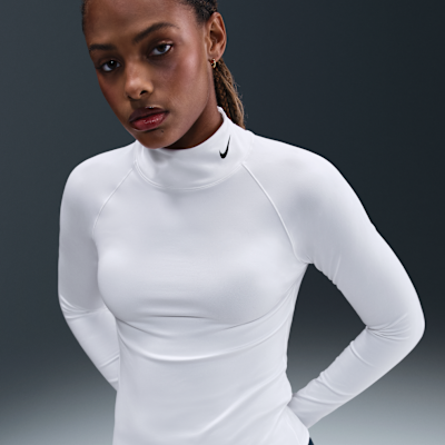 Nike Pro Women's Dri-FIT Long-Sleeve Mock-Neck Top. Nike.com